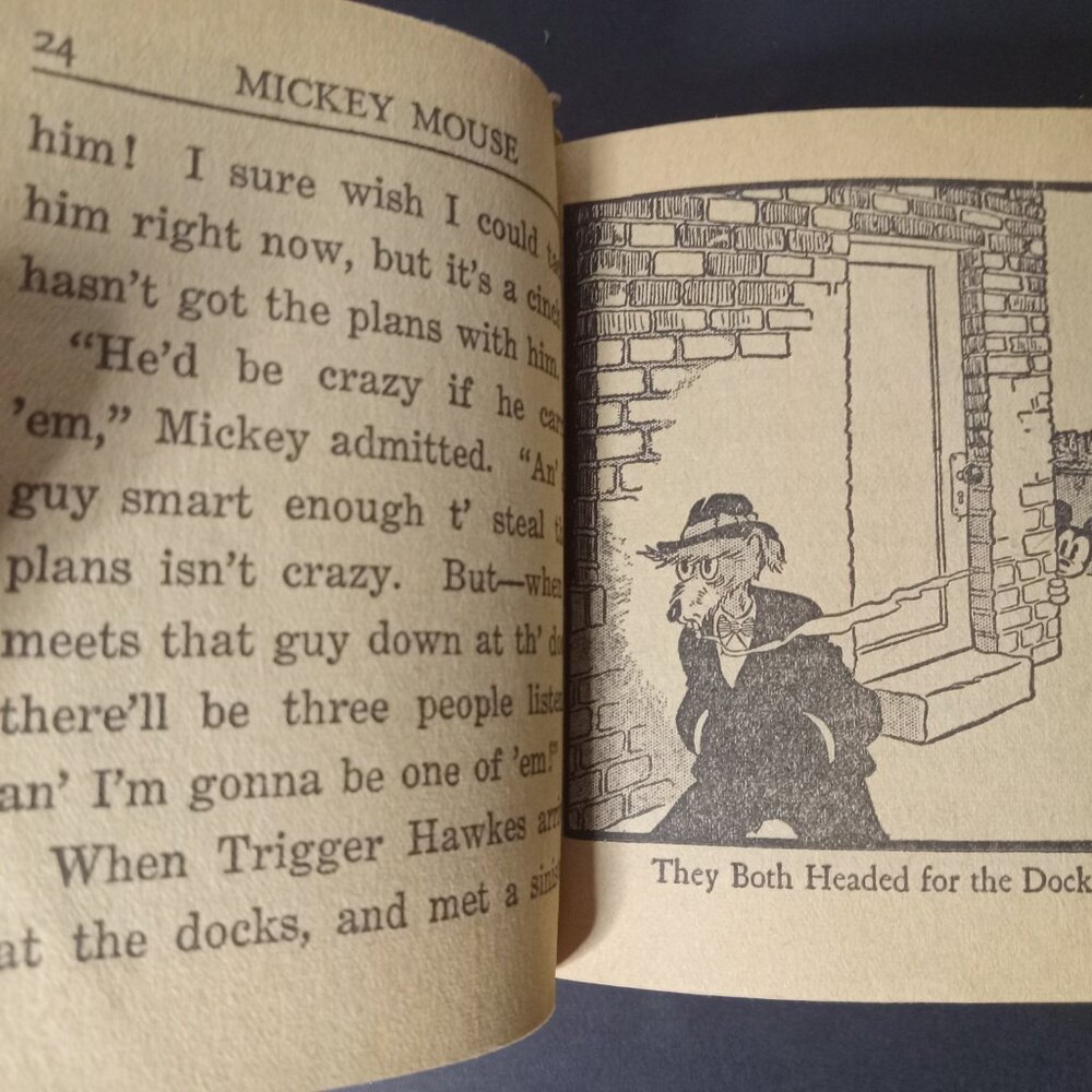 Disney MICKEY MOUSE IN THE FOREIGN LEGION #1428 VG, Big Little Books 1940 - Picture 9 of 16